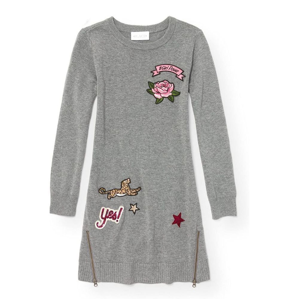 Childrens Place Tattoo Patch Sweater Dress